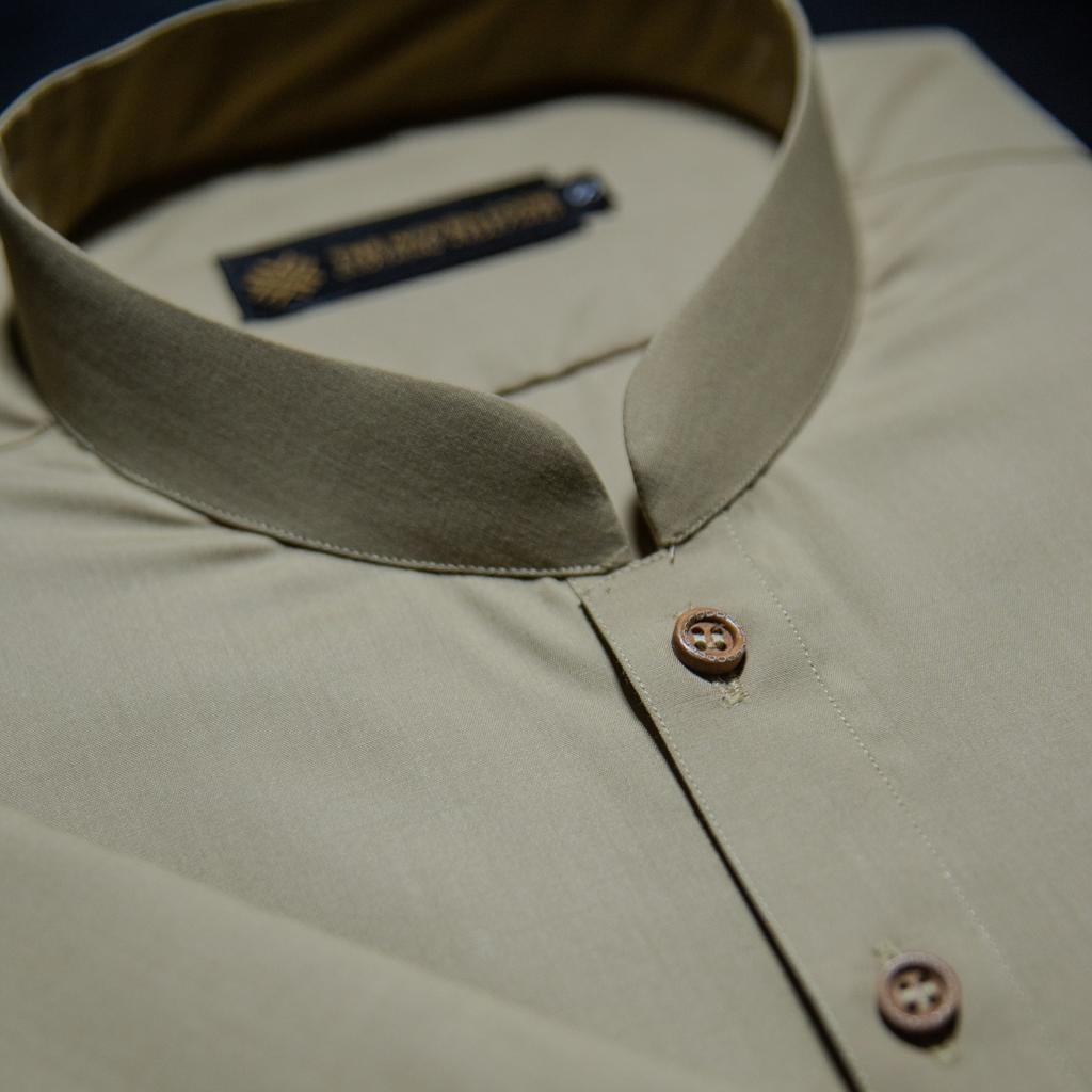 Heritage | Desert Camel | Sherwani Collar Kameez Shalwar