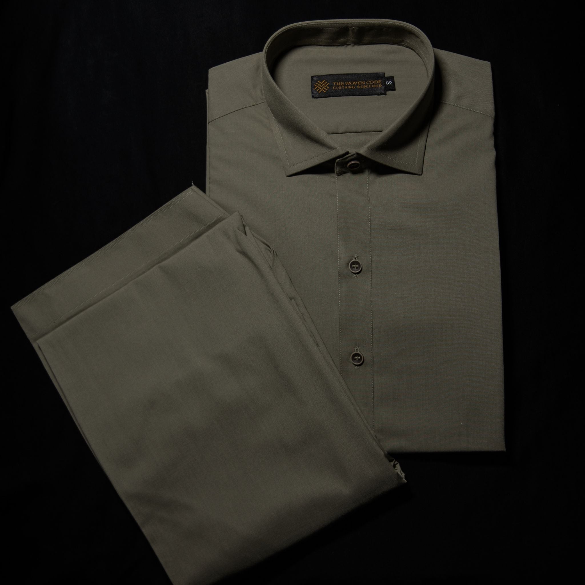 Heritage | Sandstone | Classic Collar Kameez Shalwar