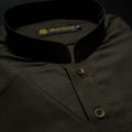 Heritage | Espresso Brown | Sherwani Collar Kameez Shalwar