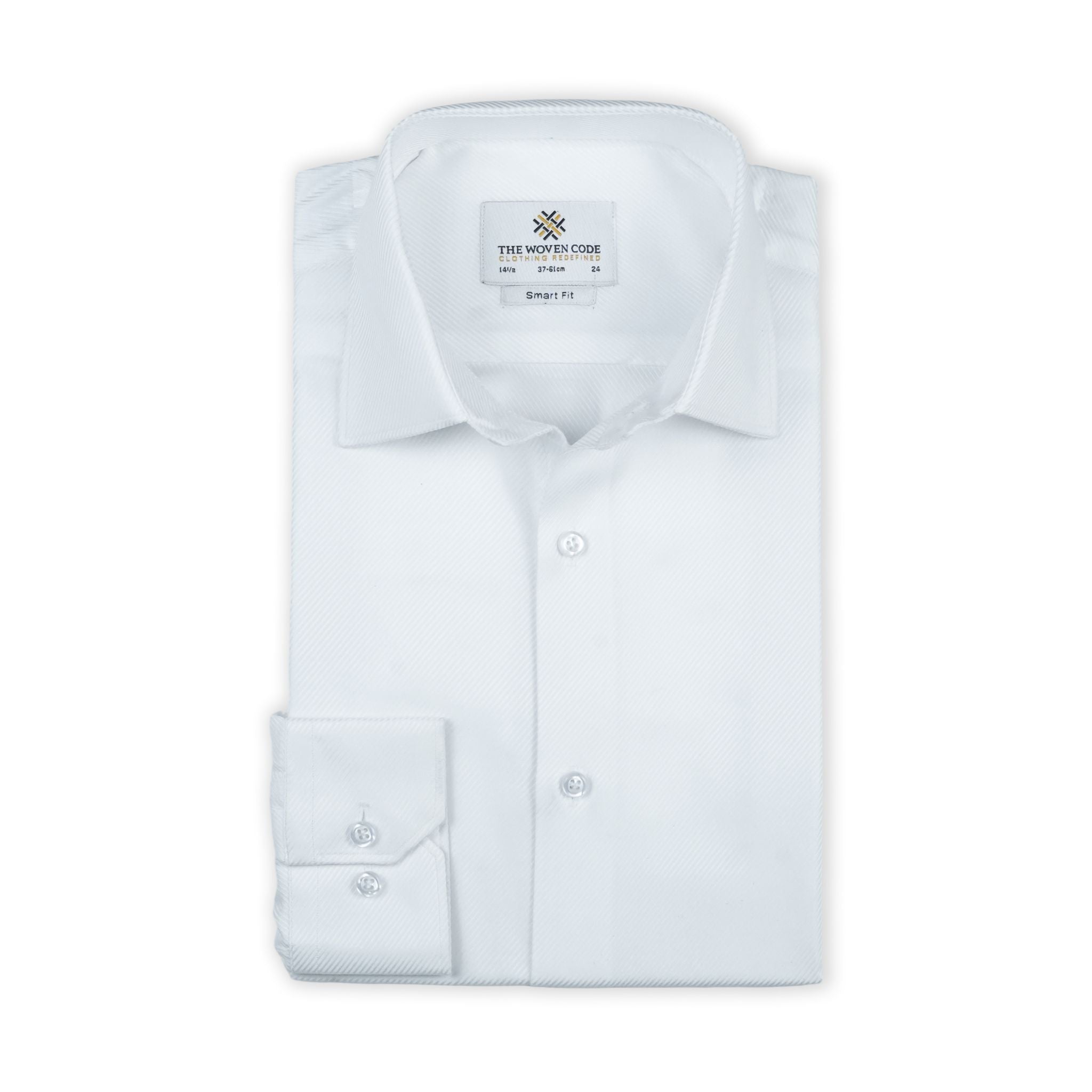 Signature White - Textured Shirt | Smart Fit