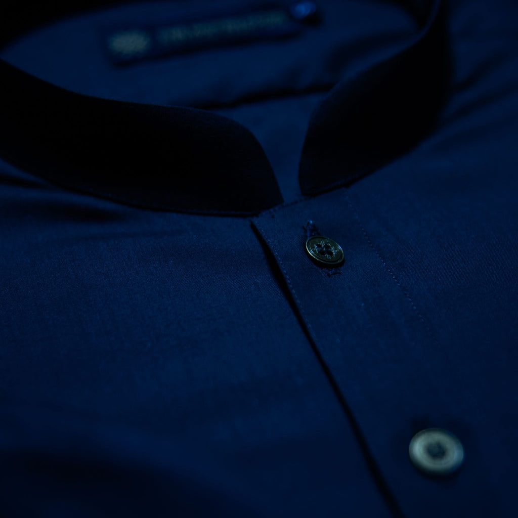 Heritage | Midnight Blue | Sherwani Collar Kameez Shalwar