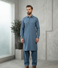 Heritage | Powder Blue | Classic Collar Kameez Shalwar