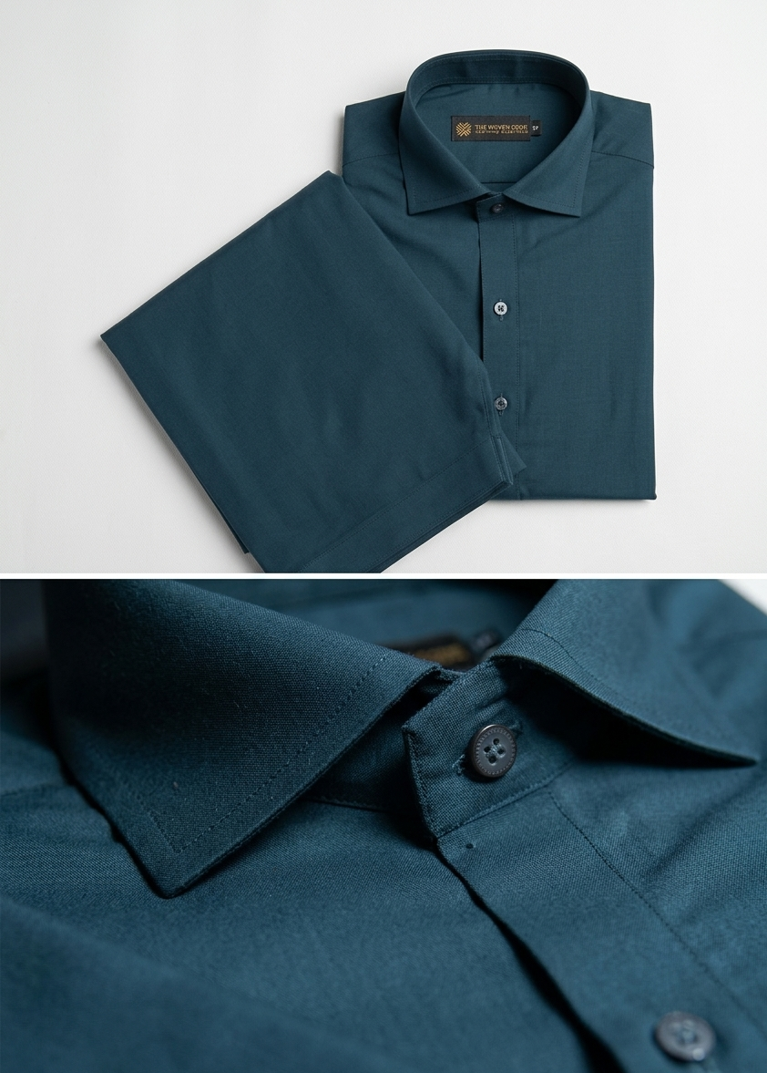 Heritage | Deep Teal | Classic Collar Kameez Shalwar