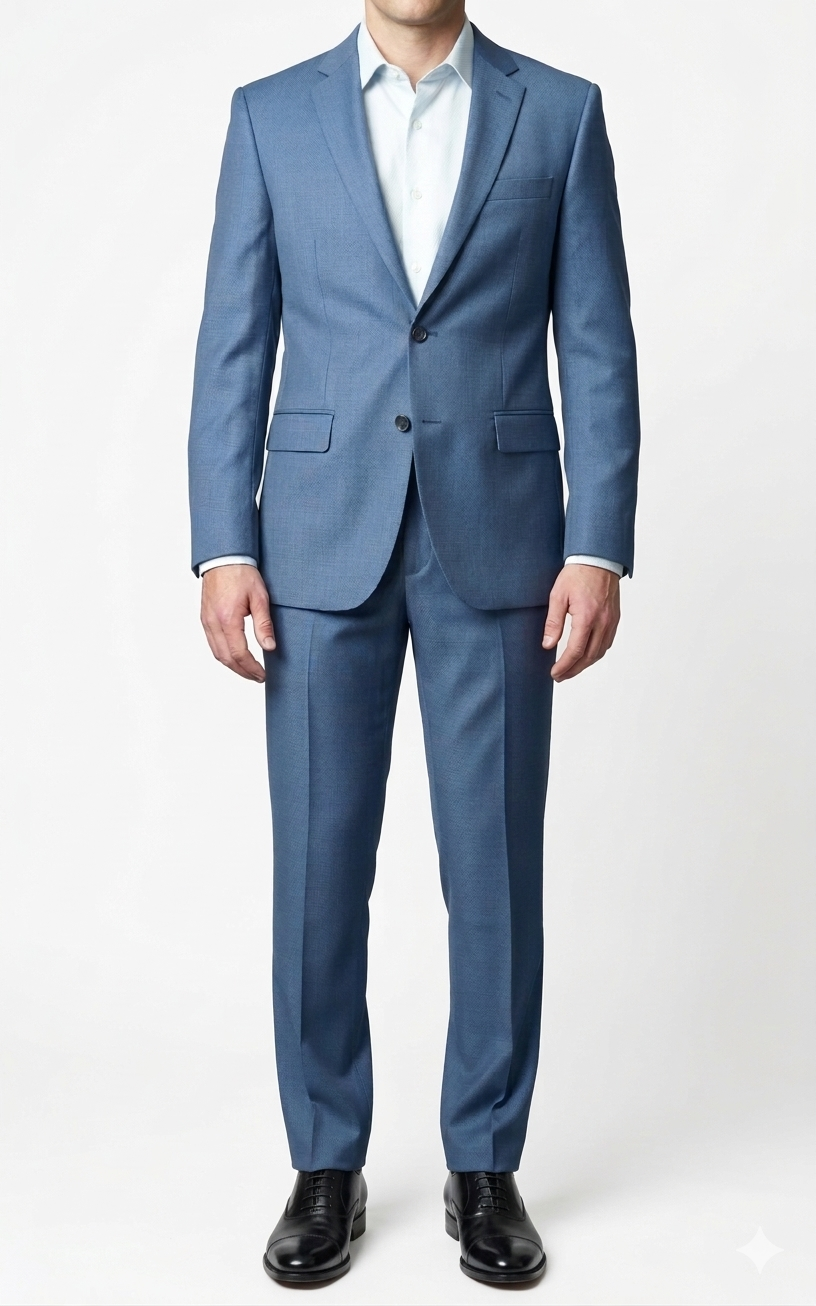 Men’s Formal Trouser - Mid Blue | Smart Fit