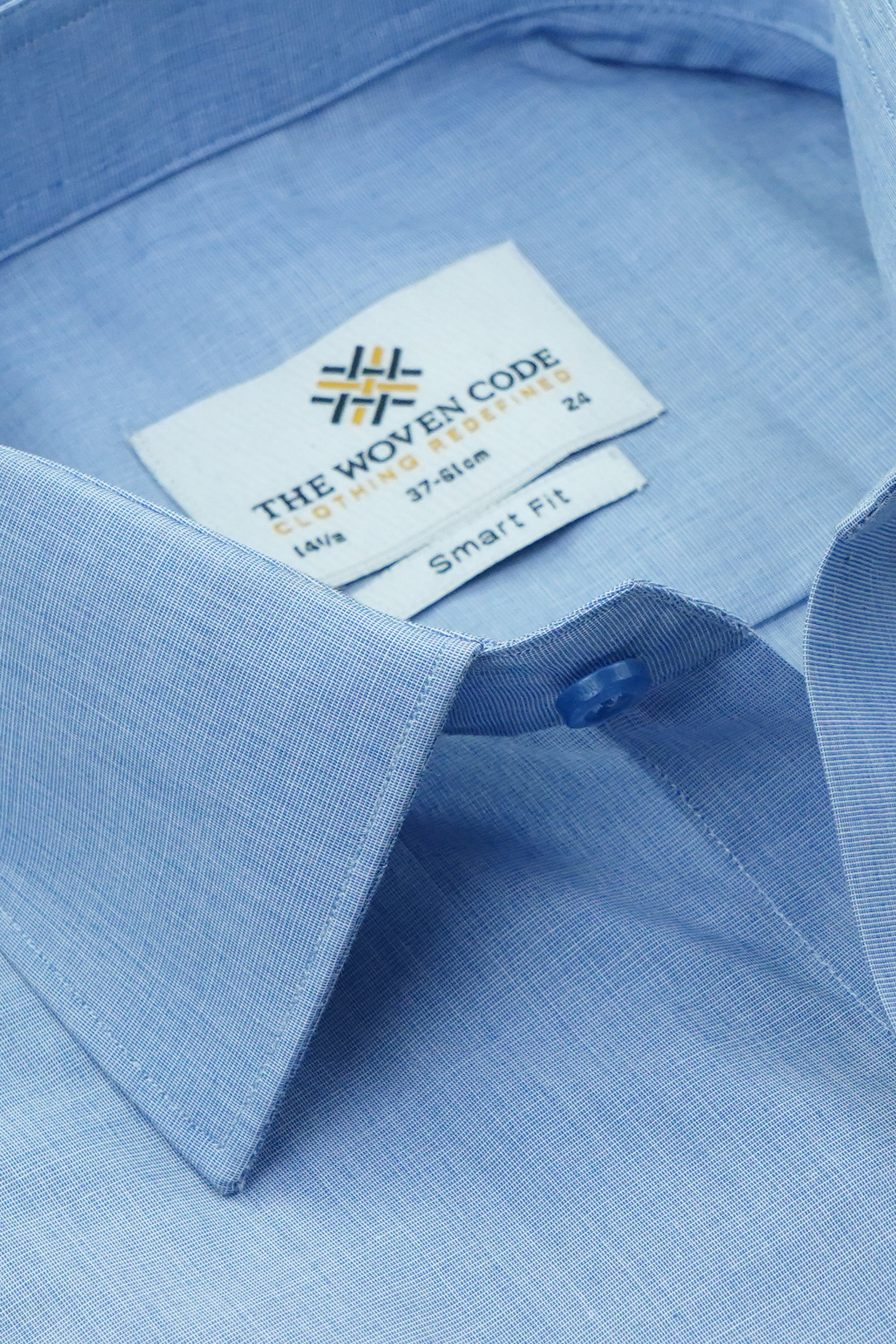 Principle | Plain Sky Blue Shirt | Smart Fit