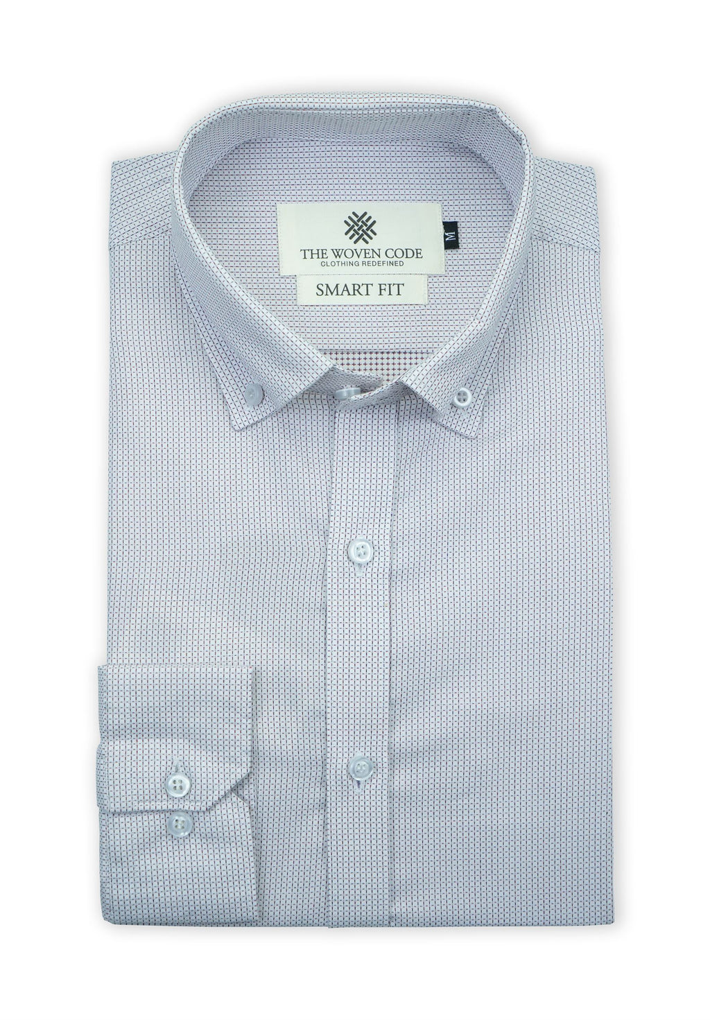Semi Formal Shirt - Brown - Textured | Smart Fit