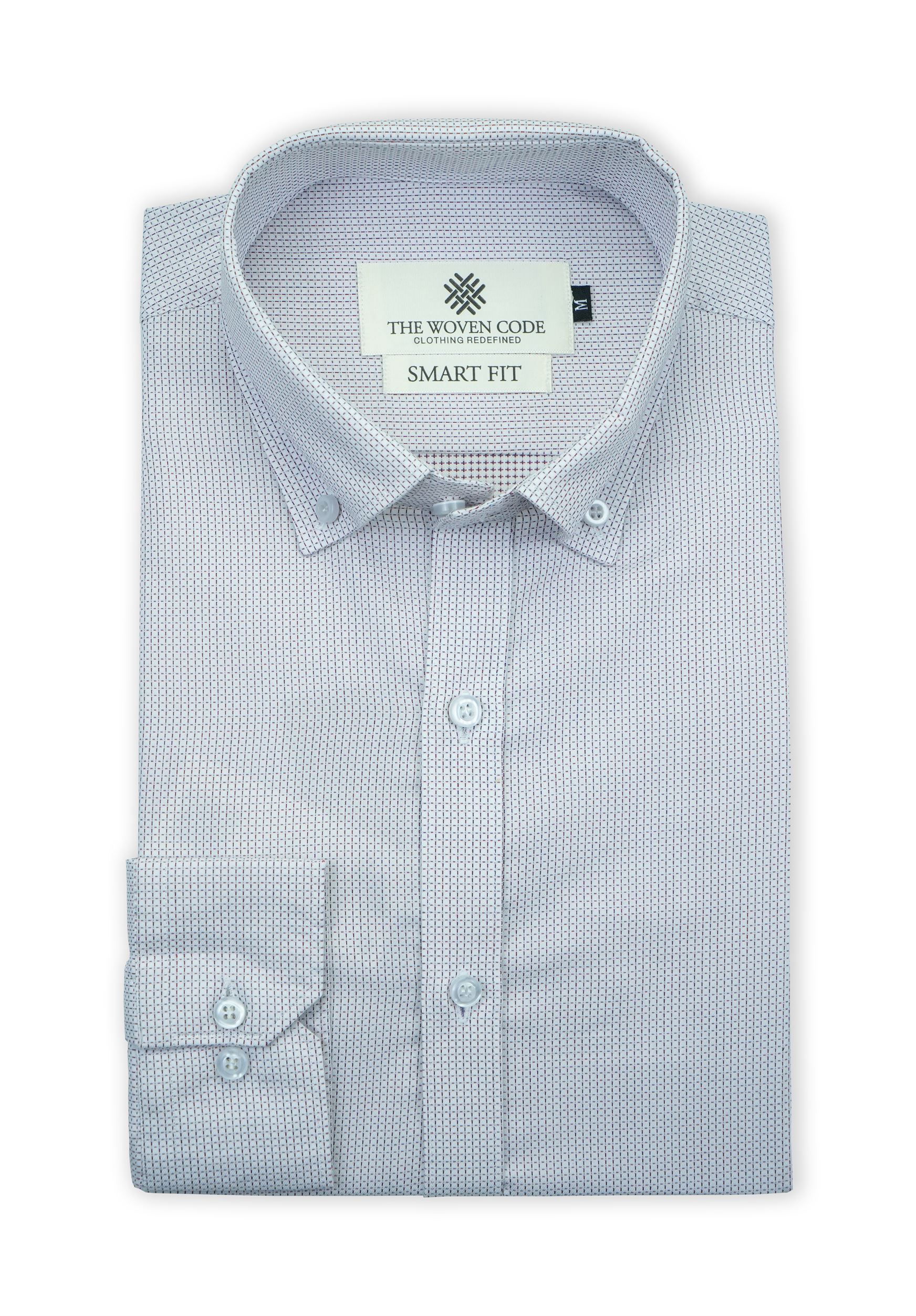 Semi Formal Shirt - Brown - Textured | Smart Fit