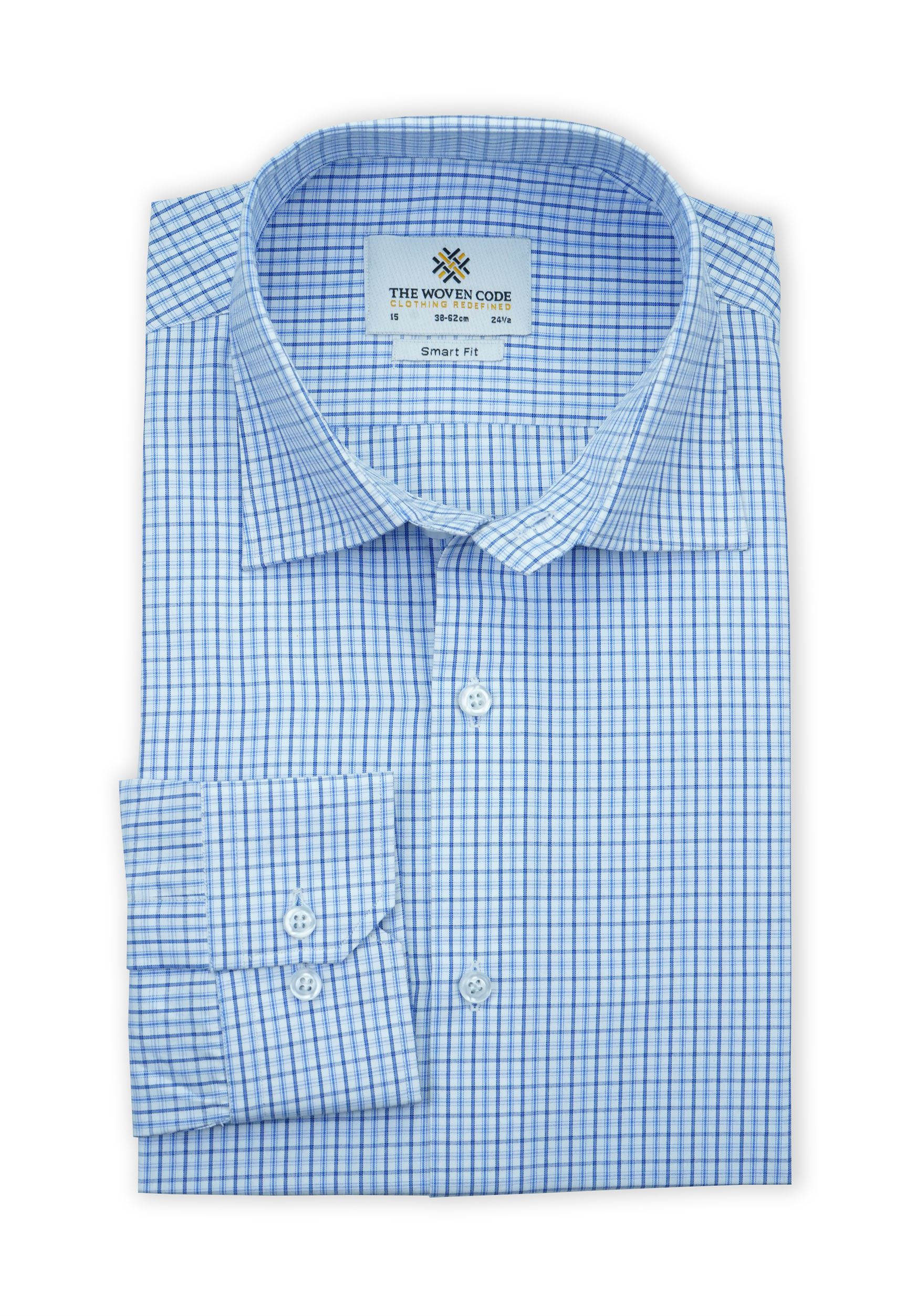 Principle | Blue Checkered Shirt | Smart Fit