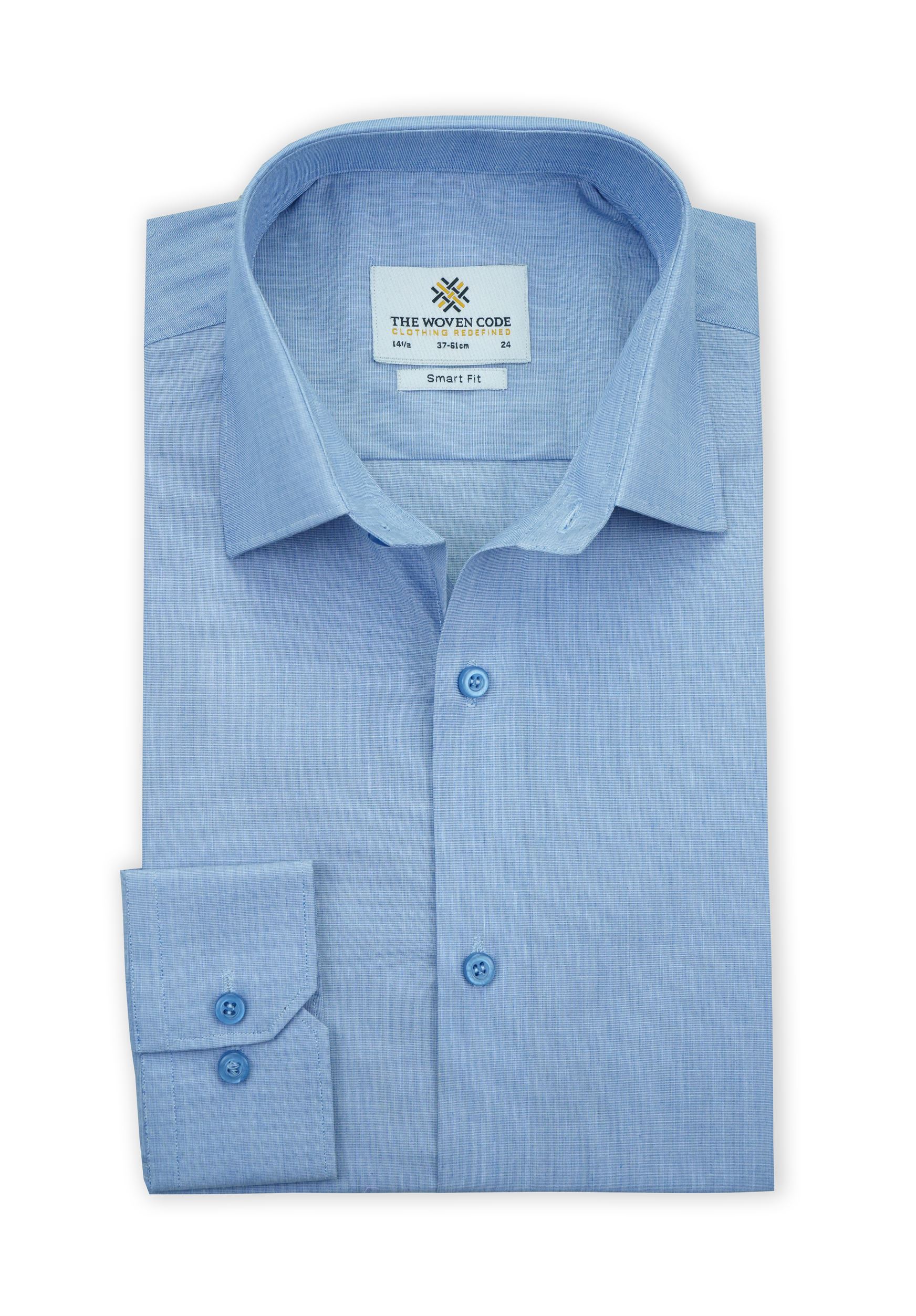 Principle | Plain Sky Blue Shirt | Smart Fit