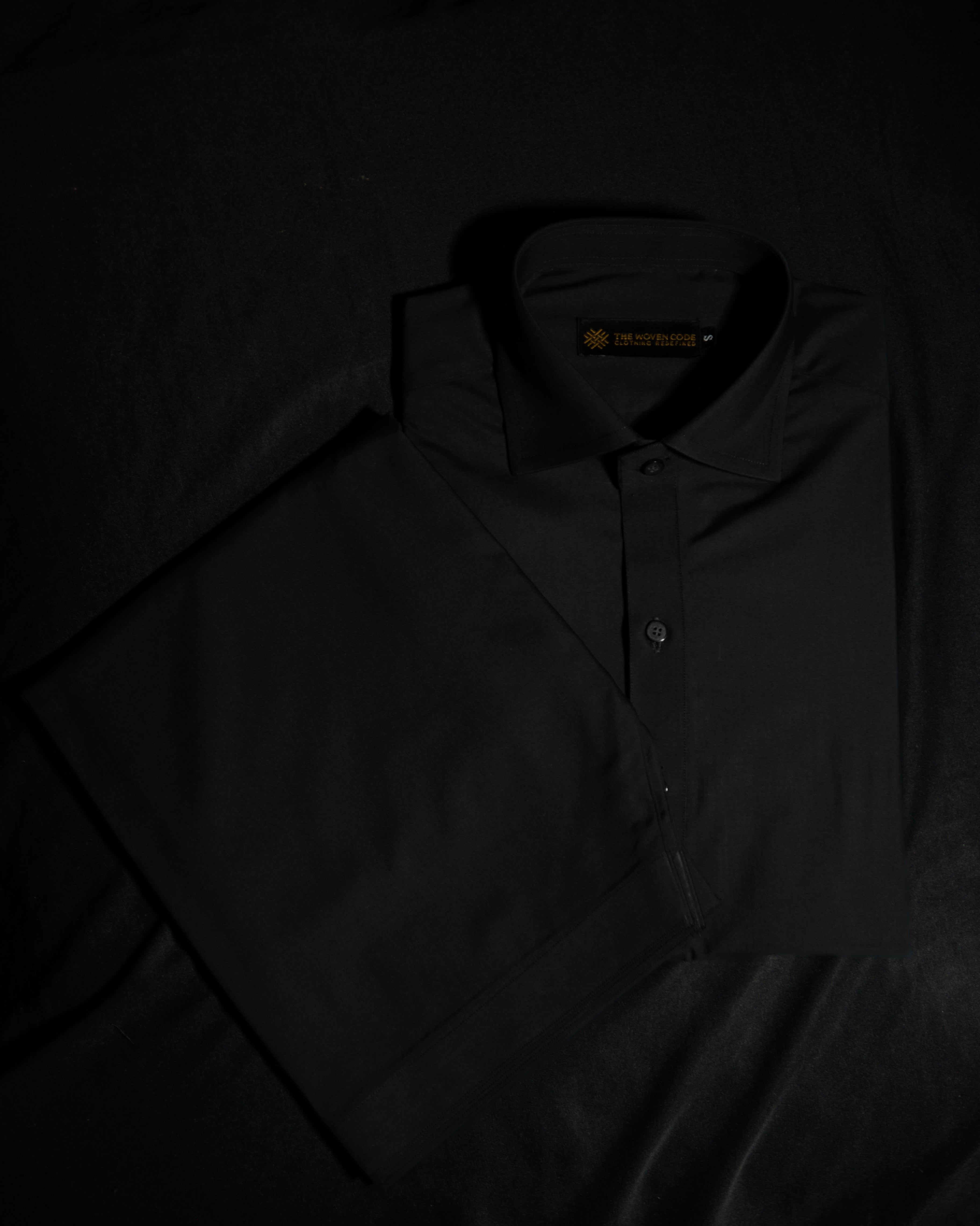 Heritage | Black | Classic Collar Kameez Shalwar